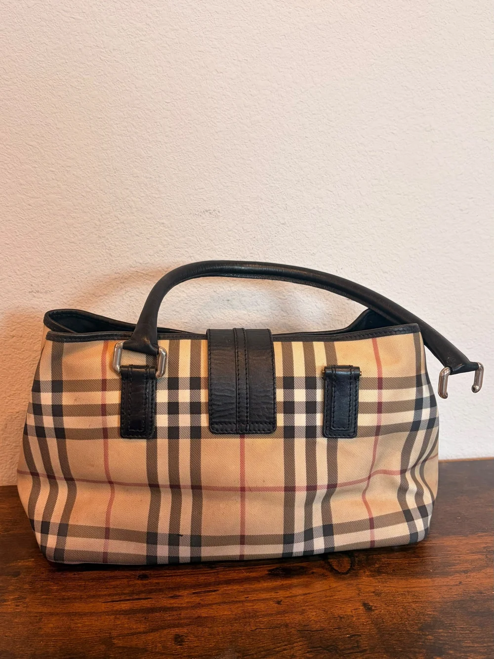 Burberry Nova Check Buckle Tote